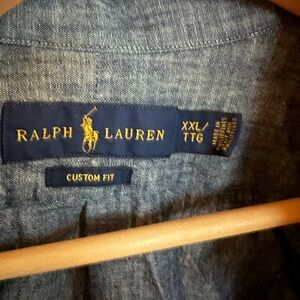 Ralph Lauren Blue Custom Fit Shirt XXL